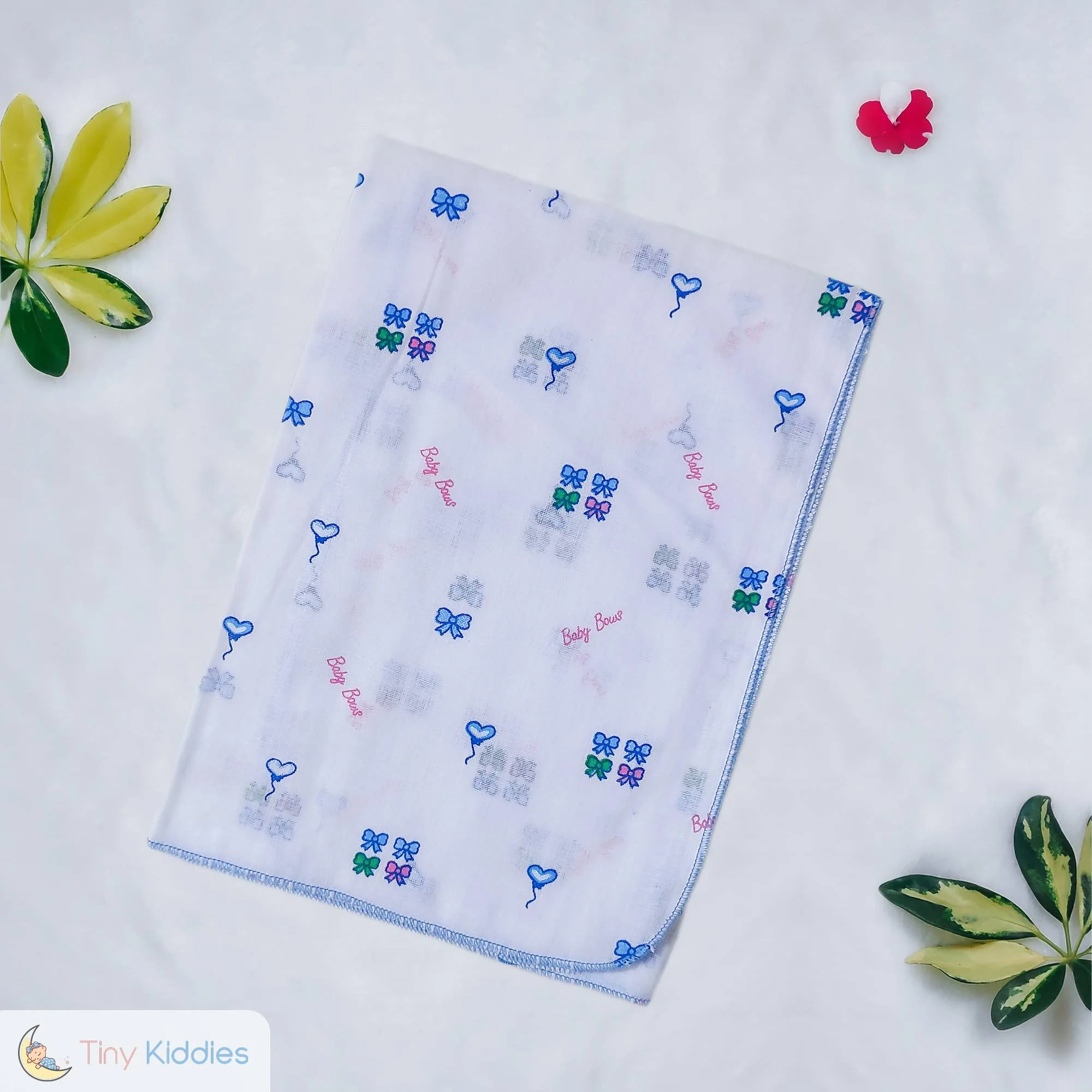 Newborn Baby Nappy Printed - blue - Tiny Kiddies - Sri Lanka