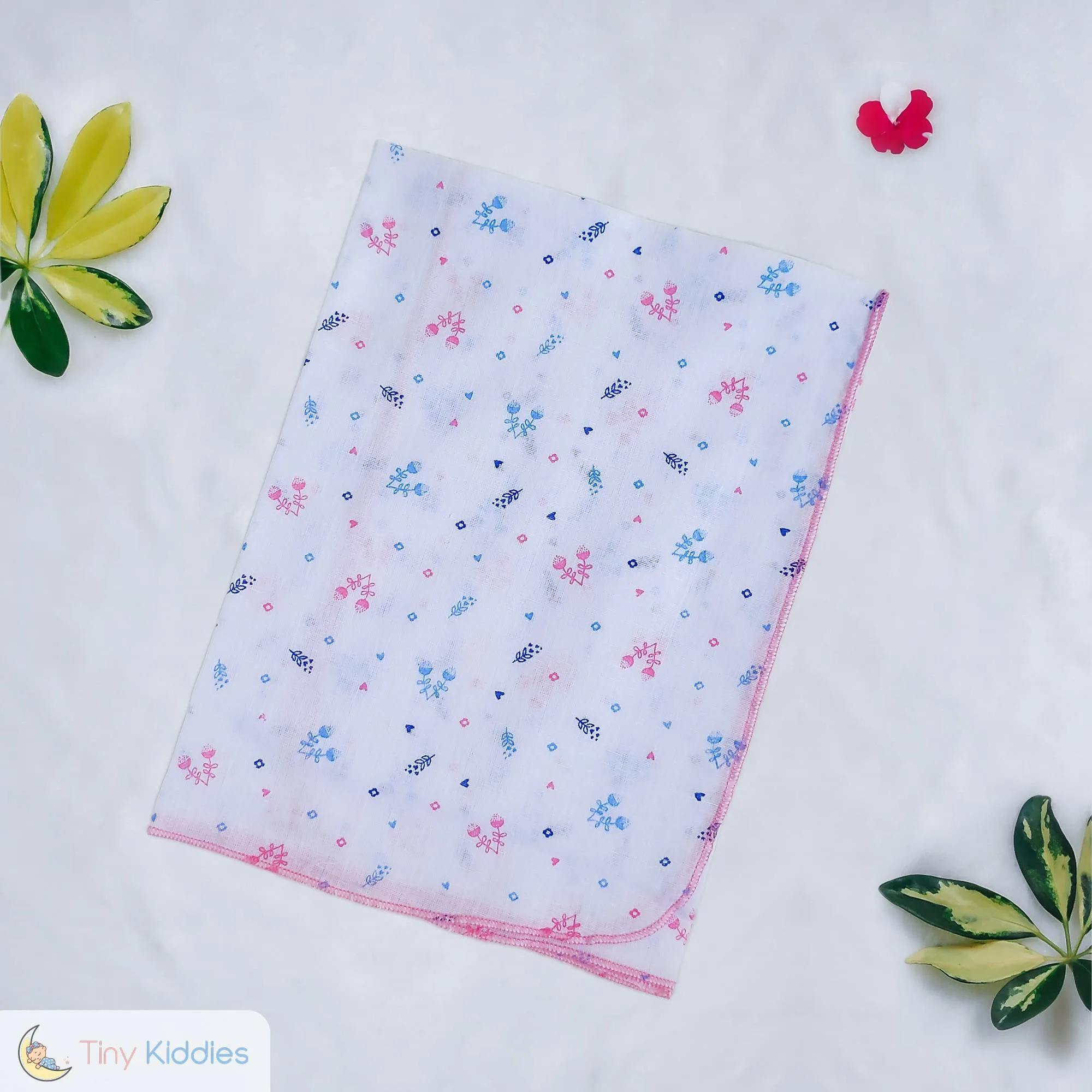 Newborn Baby Nappy Printed - pink - Tiny Kiddies - Sri Lanka