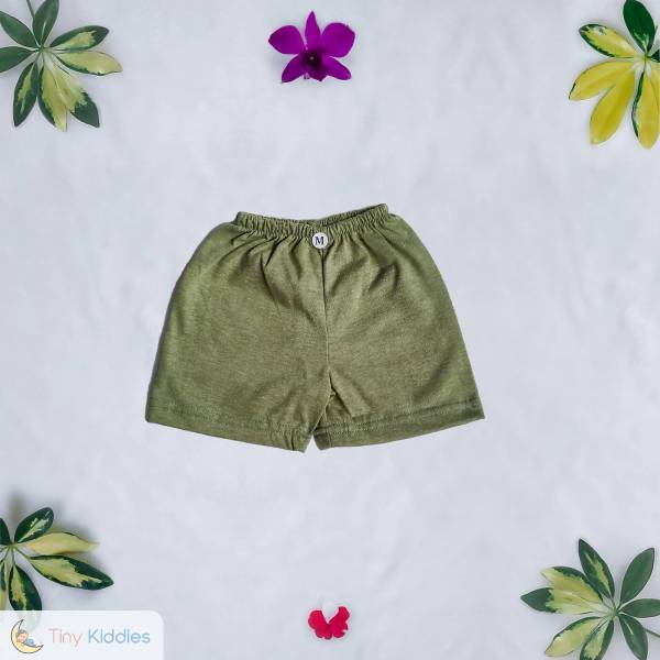 Cotton Baby Shorts - Green - Tiny Kiddies - Sri Lanka