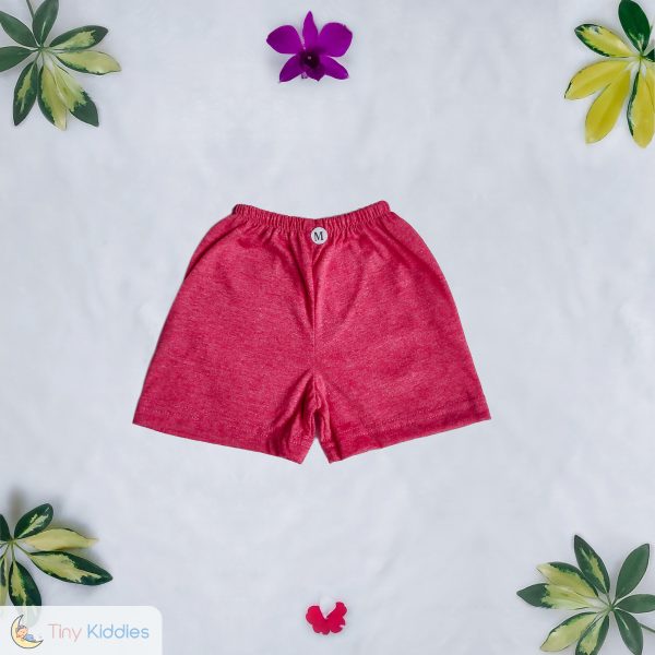 Cotton Baby Shorts - Red - Tiny Kiddies - Sri Lanka
